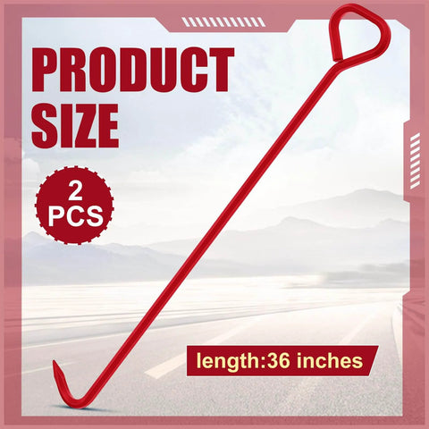 Heavy Duty Manhole Cover Hook 36 Inch With Five Eighth Inch Hex Alloy Steel Lifter and Inline Handle, two-piece set.