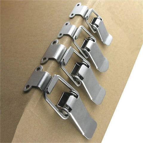 Stainless Steel 20 Pack Spring Loaded Draw Toggle Latch Clip Hasps for rock solid secure closures quick engagement 90 degree right angle lock
