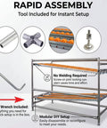 No Nonsense Heavy Duty Stainless Steel Flow Rack With Automatic Gravity Roller Track For Warehouse Packing Stations And Assembly Lines Smooth Cartons Slide Right Up To Cut Search Time And Level Up Your Inventory Game 100X80X100CM with assembly tools and components
