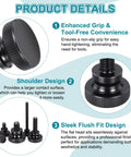 Fifteen M5 x 10mm Knurled Thumb Screws No Tools Needed Black Steel Flat Head With Shoulder Grip Knobs Hand Tighten Fasteners