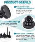 Product details of 20 Pieces M4 X 25mm Knurled Thumb Screws Black Steel Flat Head Knurled Bolts With Shoulder Grip Knobs