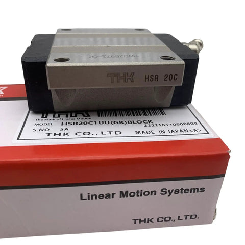Pro Grade Linear Slider HSR20C Block Guide Rail Carriage For CNC Machines, Smooth Precise Motion Control, Durable HSV20C Compatibility, High Performance CNC Linear Motion Upgrade For Machining. THK HSR 20C linear block on box