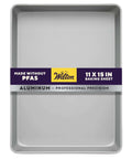 Top view of Extra Large 11 X 15 Inch Aluminum Baking Sheet Pan With 2 Inch Deep Sides For Even Heating