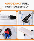 AutoExact Drop-In Fuel Pump Assembly With Sending Unit For Chevrolet Silverado And GMC Sierra 1999-2004 close-up components view