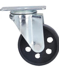 Side view of Heavy Duty 3.5 Inch Swivel Caster Wheels Built From Cast Iron With Double Bearings for cart trolley durability.
