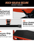 Heavy-Duty Dirt Bike Stand With 1200 Lbs Hydraulic Lift, Safety Lock, And Foot Pedal Operation features secure grip and stability