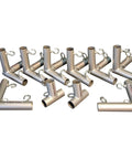 DIY 10 Piece Golf Net Frame Corner Kit With Threaded Eye Bolts, Powder Coated Welded Steel Connectors, Rust Resistant, 1 Inch Diameter