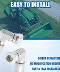 Heavy Duty Hydraulic Hose 5800 PSI for John Deere Loaders and Tractors, 20 inch long, close-up view with fittings