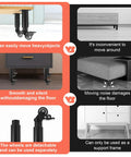 Comparison of furniture with and without Adjustable Metal Furniture Legs With Swivel Casters, 4 Pack, Heavy Duty Replacement Table Legs For Cabinet Sofa Bed Dresser Couch Coffee Table, Height Adjustable From 5.1 To 7.9 Inches, Easy Height Tuning And Stable Support.