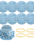 Reusable Wet Dry Vac Filter Set VF2002 For Most 5 Gallon And Larger Shop Vacs Pack of 8 Filters and 4 Retaining Bands
