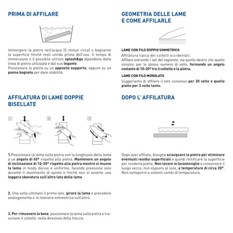 Instructions for Pro Grade Ceramic Whetstone 5000 Grit With Base, detailing knife sharpening process.
