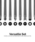 Heavy Duty 32-Piece S2 Steel Tamper-Proof Bit Set With 6 Inch Extra Long 1/4 Inch Security Screwdriver, Torx Tamper Proof Set