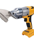 Heavy Duty Cordless Electric Metal Shears With 360 Rotating Head For Cutting Stainless Steel Aluminum Cardboard Leather And Carpet Fast Variable Speed Power Scissors For Pro Automotive Hvac And Diy Use. Close-up of shears head.
