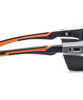 Side view of Leaded Radiation Safety Glasses With SF-6 HT Lenses, 0.75mm Pb Equivalency, with TR-90 frame and removable side shields.
