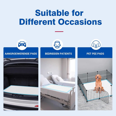 Extra Large Disposable Bed Pads 40x60 Big Oversized Underpads With Rock Solid Absorbent Core Zero Mess Leak Proof Pee Pads For Incontinence Adults Elderly And Pets 30 Pack Game Changer in use for cars, bedridden patients, and pets.