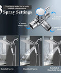 All Metal 10 Inch Rain Shower Head With Handheld Spray Built To Last High Pressure Dual Rainfall Shower Set spray settings