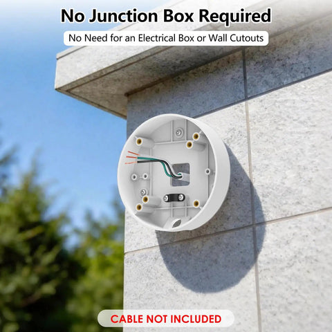 Plug And Play Outdoor Electrical Box Bracket For Ring Blink Wyze Nest And Eufy Floodlight Cameras With No Sweat Wall Mount Install And Helluva Secure Grip For Your Setup