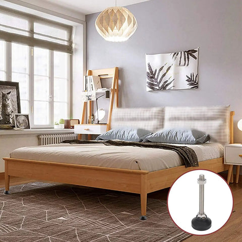 Heavy Duty Adjustable Furniture Leveling Feet With Nylon Support Legs And Rubber Anti Slip Pads, Height Adjustable Up To 100mm For Tables And Chairs, Easy Install Stabilizers For Uneven Floors on bed frame