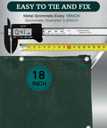 Beefy Heavy Duty Tarps 16mil Waterproof Poly Tarpaulin With Grommets UV Resistant 16x24 detail of grommet size and spacing