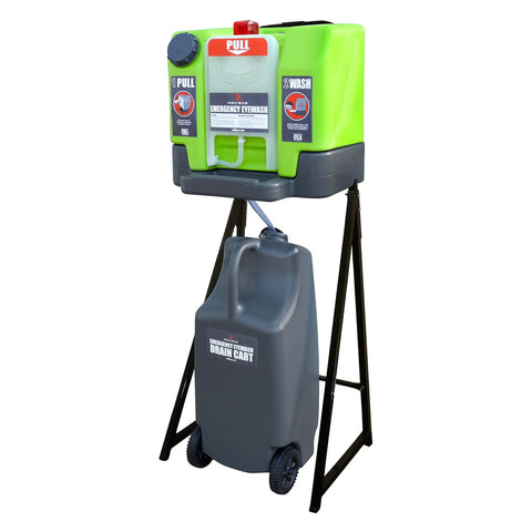 Eyewash Tank Stand Only Rock Solid Durable Steel Construction Easy Install With Hook No Tank Included Rubber Feet For Stable Grip