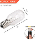 Replacement 15 Watt Dimmable E12 Salt Lamp Bulb Warm White 1.9 Inch Fit For Himalayan Salt Lamps And Candle Warmers With Long Lasting Performance Value Pack Of 12 shown with specifications.