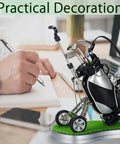Golf Pen Holder Desk Accessory For Men And Women Mini Golf Bag Pen Holder With 3 Mini Club Pens And Ball Perfect Gift