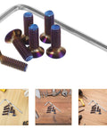 Steering Wheel Screw Kit M5 Aluminum Bolts With Hex Socket Wrench For Cars Interior Easy Install Durable Construction Anti Loosening Design Weather Resistant Fixing Bolts For A Secure Wobble Free Steering Experience