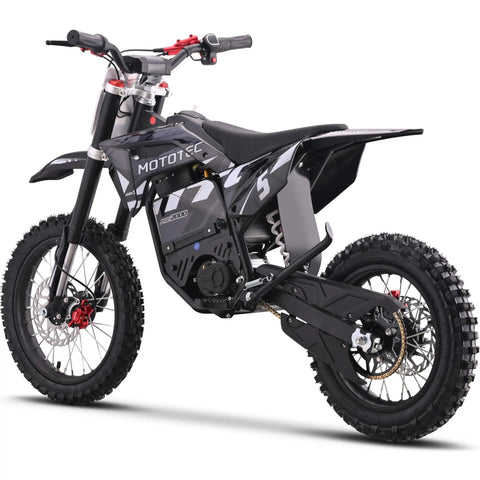 60V 2000W Pro Electric Dirt Bike Lithium Grey With Quick Release Battery, 35-40 MPH Top Speed, 10-18 Mile Range