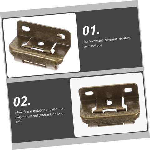 4 Pack Self Closing Cabinet Hinges With Brushed Metal Finish Soft Close Overlay For Frameless Kitchen Cabinets Durable
