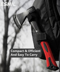 15 Inch Camping Axe With Sheath For Chopping And Splitting Forged 45 Carbon Steel Hatchet attached to backpack outdoors