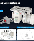 Beefy Industrial Sewing Machine Servo Motor With Controller And Foot Switch Brushless 110V 750W 1HP 200 To 6000 RPM CW CCW
