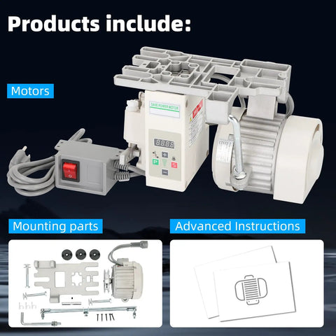 Beefy Industrial Sewing Machine Servo Motor With Controller And Foot Switch Brushless 110V 750W 1HP 200 To 6000 RPM CW CCW