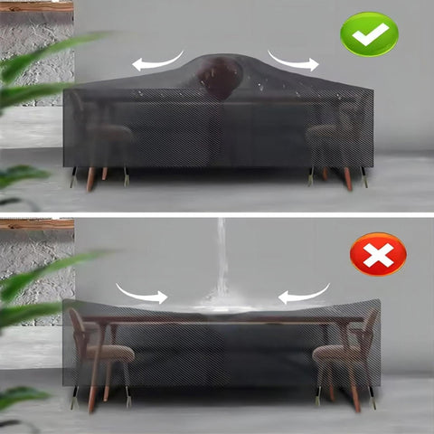 Waterproof Outdoor Patio Table And Chair Set Cover 75L By 51W By 39H Inches Tough Weatherproof Backyard Furniture Protectors demonstration