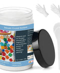 White Quick Dry Crystal Tile Grout Ready To Use Caulking Agent No Water Mixing Ultra Fast Dry For Glass Art Projects DIY Tile Craft Kit Supplies And Handmade Gifts No Mess Cleanup with applicator and gloves