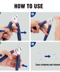 Step-by-step use of Pro Grade Hog Ring Pliers With 500 Pcs 3/4 Inch Galvanized Hog Rings for furniture and auto upholstery.