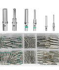 Pro Grade 180 Piece Barrel Style Connector Pins And Sockets Kit With 12 16 20 Size Male And Female Solid Terminals 12 To 22 AWG