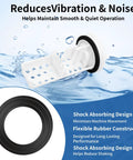 Two Pack Washer Drain Pump Gasket And Seal Ring Set For Washer Replacement Plug Seal For WH11X34741 WH11X29539 WH23X38617 WH23X10027 WH23X10029 Fits GFW450 GFQ14 Series Washer Models Leak Proof High Sealing Performance And Easy Install, black rubber seal ring