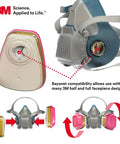 3M P100 Respirator Filter Cartridge 60922 One Pair NIOSH Approved with bayonet-style connection for half and full facepieces