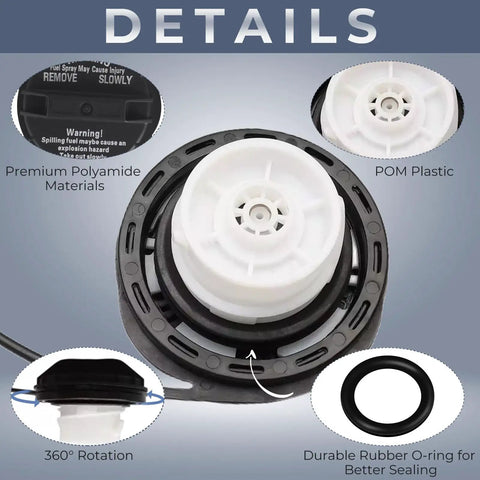 Gas Cap Replacement For Subaru Legacy Outback Tribeca 2005-2012 Direct Fit Fuel Tank Cap 42031AG00A with detailed features