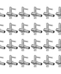 Twenty Four Pack Aquarium Thread Air Control Valves For Three Sixteenth Inch ID Airline Tubing Single Way Chromium Copper Air Flow Regulators For Air Pumps Do It Yourself Dope Fish Tank Setup, 24 silver valves