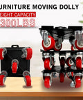 Heavy Duty Furniture Dollies Set With 360 Degree Swivel Casters And Smooth Rolling Wheels. Supports Up To 3300 Lbs for easy movement.
