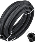 Coiled Three Quarter Inch AN12 Nylon And Stainless Steel Fuel Line Hose With CPE Braiding For Diesel And Gas, Hydraulic Fluid, And Brake System Use
