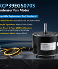 Super Tough One Quarter HP Condenser Fan Motor Replacement For Air Conditioning Units 1100 RPM 208 To 230 VAC with copper windings.
