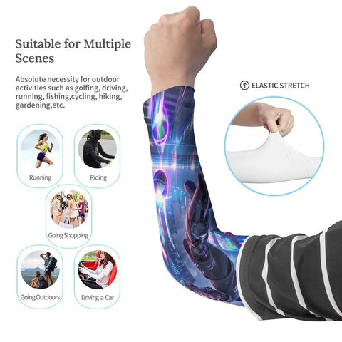 Cool Breeze Sun Arm Sleeves With Solid Upf 50 Plus Uv Blocker Breathable Stretch Sleeve For Road Trips Running And Daily Grind Keep Your Arms Fresh And Chill