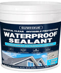 Heavy Duty Clear Waterproof Sealant With No Sweat Leak Repair Coating For Concrete Walls Roofs Metal Wood 1.32 Gal container