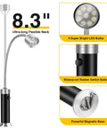 Barbecue Grill Light With Magnetic Base 360 Degree Gooseneck LED Outdoor Lighting For Grilling Water Resistant Batteries Included