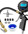 All In One Digital Tire Inflator With Gauge And Bleed Valve, 250 PSI Capacity, Heavy Duty Air Chuck, Rubber Hose