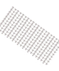 All In One 200 Piece Stainless Steel Rivet And Screw Fastener Kit For Leather Crafts Flat Head Rivets And Screws For DIY Repairs And Decoration Great For Belts, Bags, Wallets And Everyday DIY Projects. Stainless steel rivet and screw set laid out on white