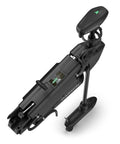 Smooth Sailin Killer 57 Inch Shaft Trolling Motor With Plug And Play Gt56Uhd Tr Sonar And Multiband Positioning For Anchor Lock Wheel Hold And Wireless Chartplotter Sync Black, top view with control panel.