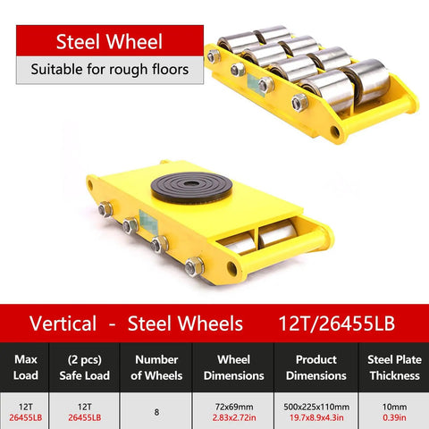 Heavy Duty Gear Handling Dolly Moving Skate With Low Profile Machinery Dolly 360 Degree Rotating Non Slip Turntable for heavy cargo